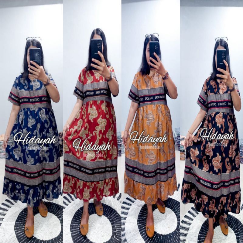 Daster Branded Viral Rayon Amor Ori Dress Christian Dior Kekinian