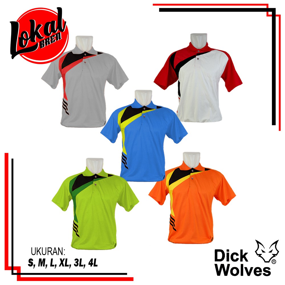 Baju Olahraga Lengan Pendek Pria & Wanita Dick Wolves Carlo SC Polo