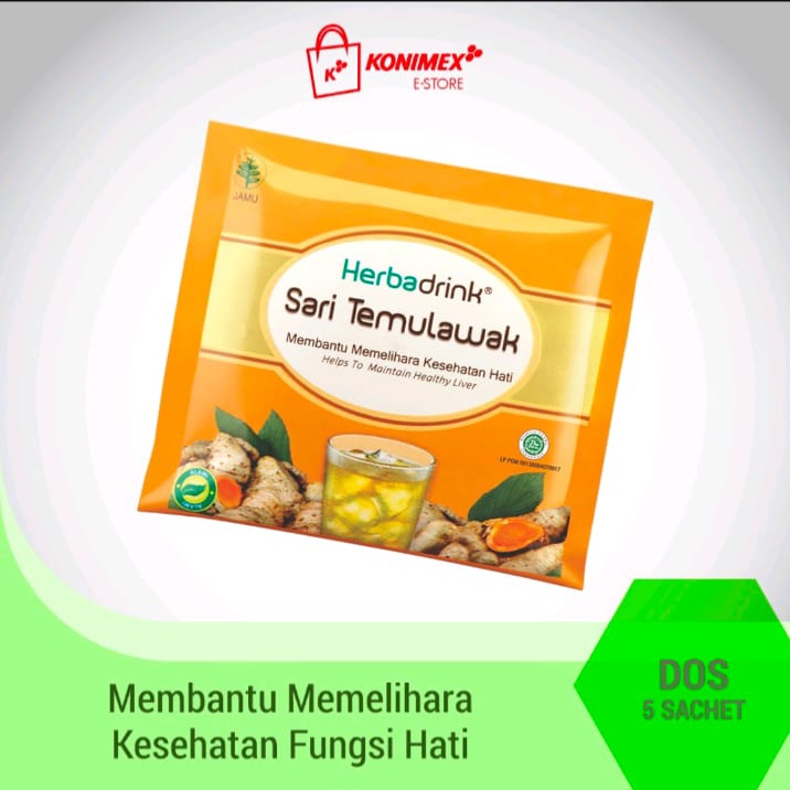 

Herbadrink Sari Temulawak Serbuk Minuman Jaga Kesehatan Fungsi Hati 5 sachet