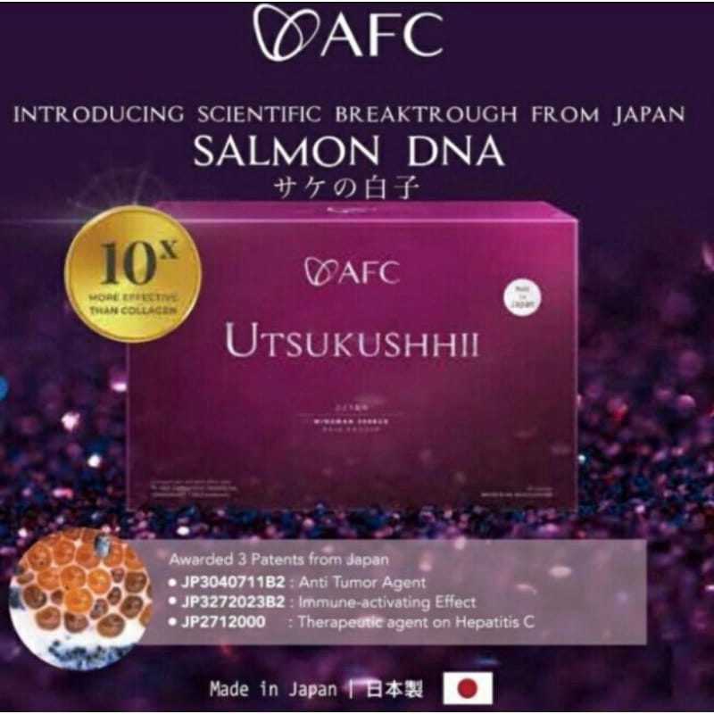 Vitamin Suplemen Afc Sop Utsukushhii Utsukushi Dan Subarashi Dna Salmon Asli Original