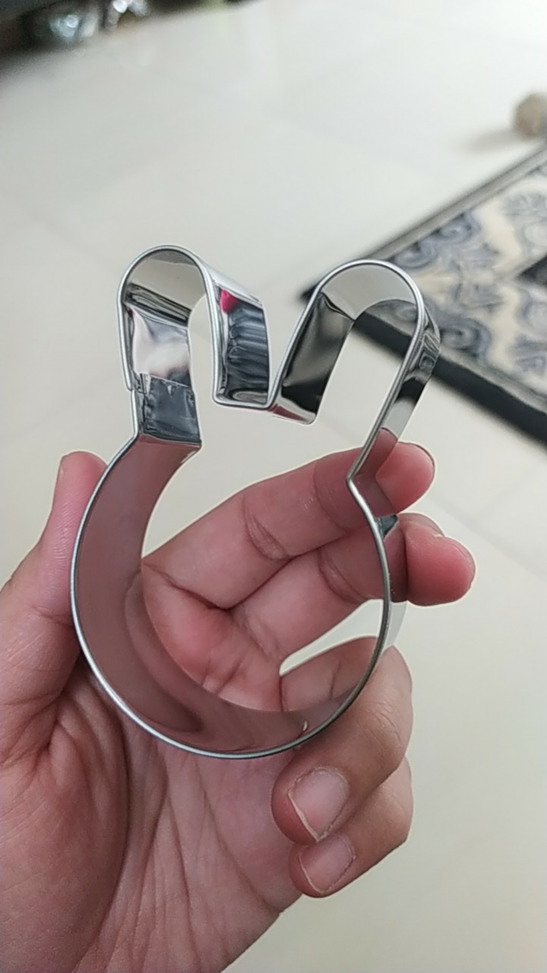 Sc San Cetakan Pemotong Adonan Kue Fondant Desain Kepala Kelinci Bahan Stainless Steel