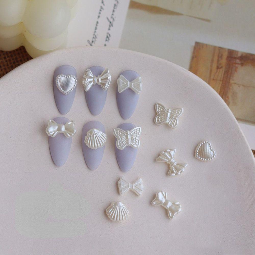 Agustina Wanita Pesona Kuku Highlight Ikatan Simpul Cinta Hati Kuku Salon Manikur Aksesoris Hiasan Kuku DIY Bahan Kuku