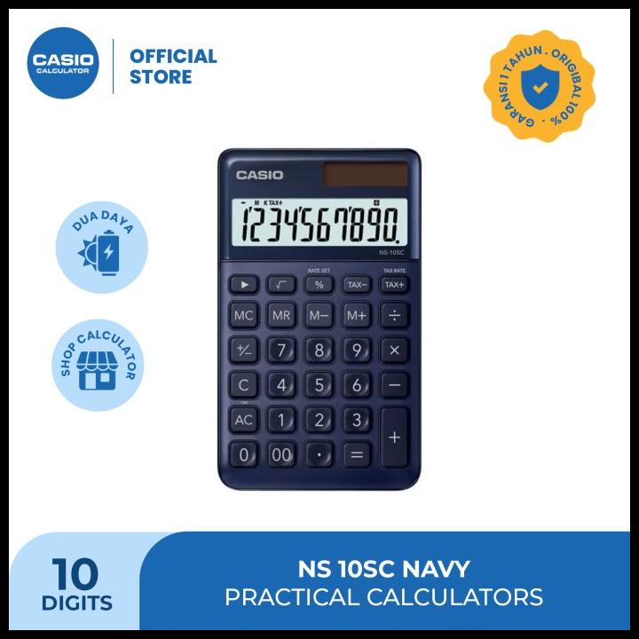 

Casio Colorful Calculator Ns-10Sc-Navy