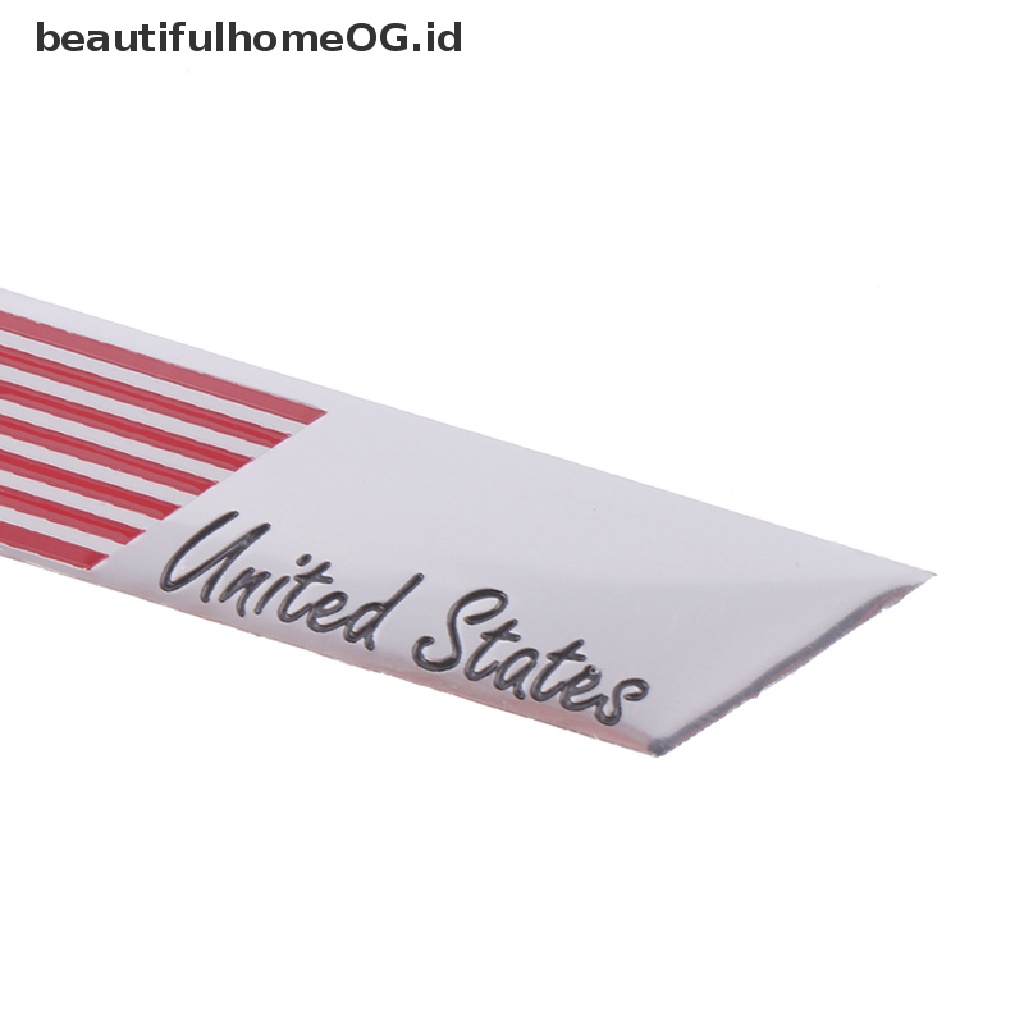 1pc Stiker Emblem / Badge Motif Bendera Amerika Bahan Alloy Untuk Mobil / Motor