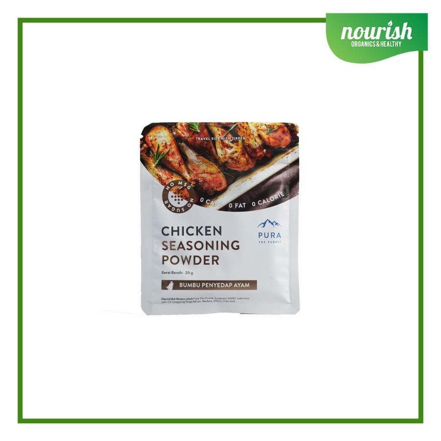 

PURA, Chicken Seasoning Powder (Bumbu Penyedap Ayam) NO MSG - SACHET 20 gram