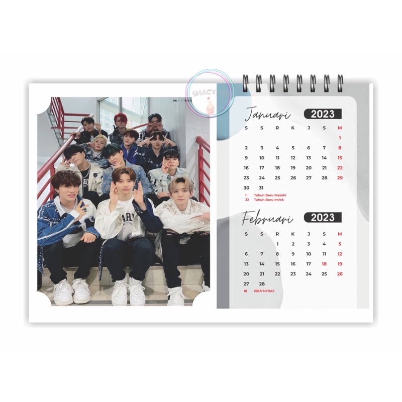 

Kalender Meja 2023 Treasure Idol Kpop Duduk