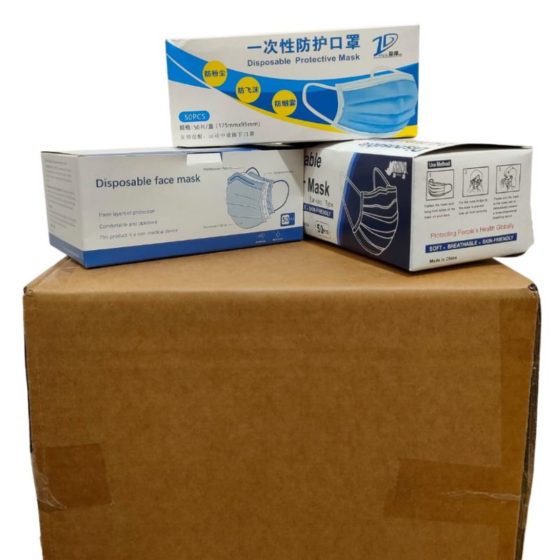 MASKER 3 PLY, MASKER DUCKBILL, MASKER KF94 DAN MASKER KN95 = 1 KOLI ISI 40 BOX