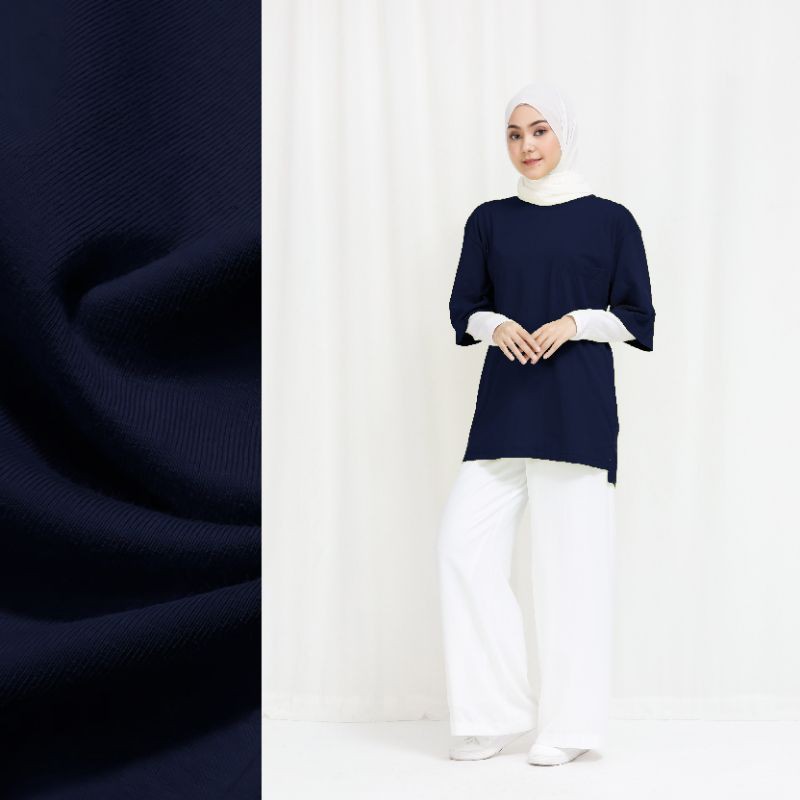 KAOS POLOS OVERSIZED T-SHIRT PRIA WANITA NAVY COLOUR