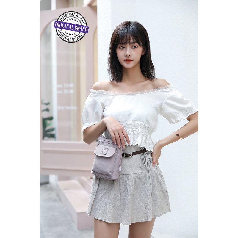 BIG SALE GUDIKA -  Tas Pinggang Wanita Bisa Selempang Kece Import Original 5177 - Tas Wanita Tas Selempang Bahu Kekinian Bahan Nylon Waterproof Anti Air - slingbag - tas mini - bag - cewek - fashion - branded - tas - slempang - termurah - ori - handbag