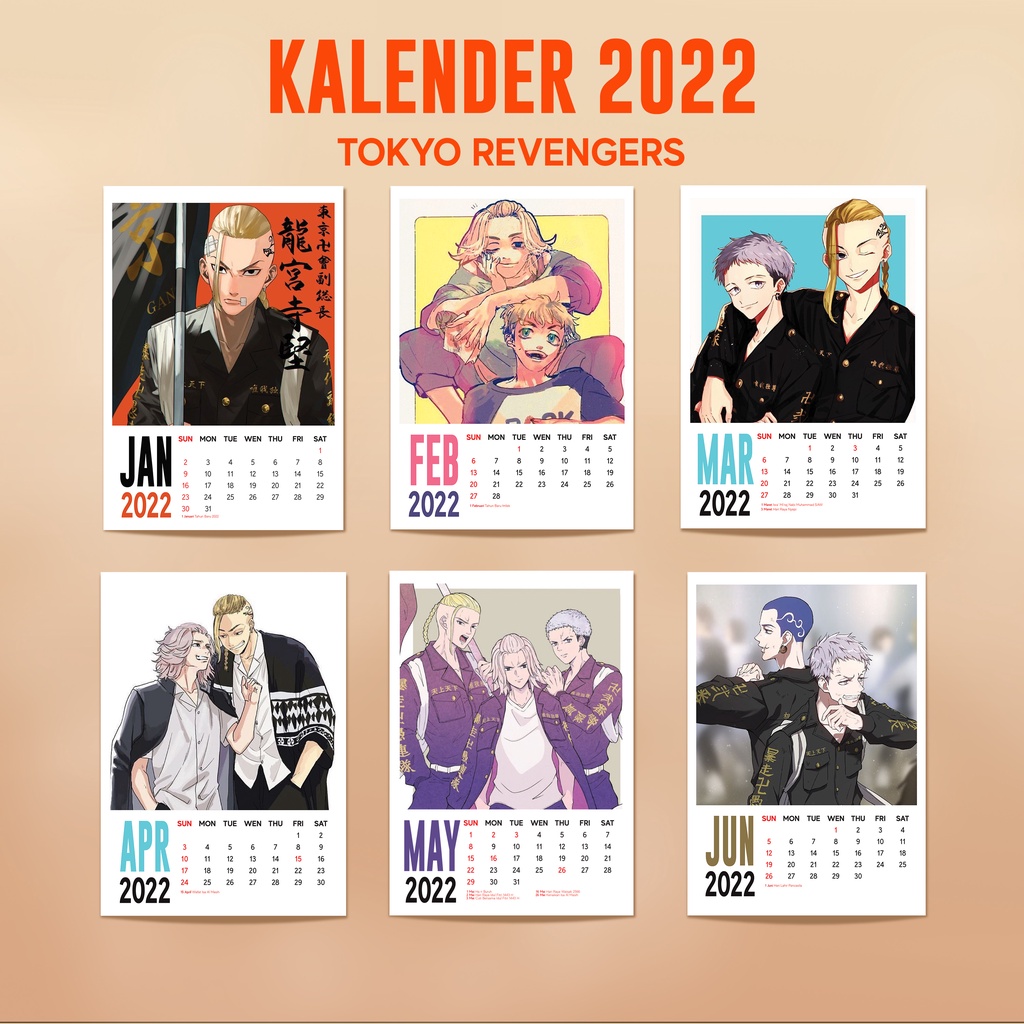 Kalender 2022 Anime Tokyo Revengers | Poster Anime Tokyo Revengers Kalender 2022 | Hiasan dinding 20