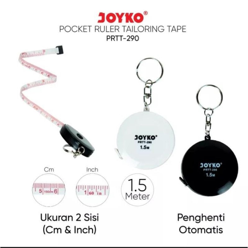 Gantungan Kunci + Meteran Gulung JOYKO PRTT-290 (150cm) Meteran Kain