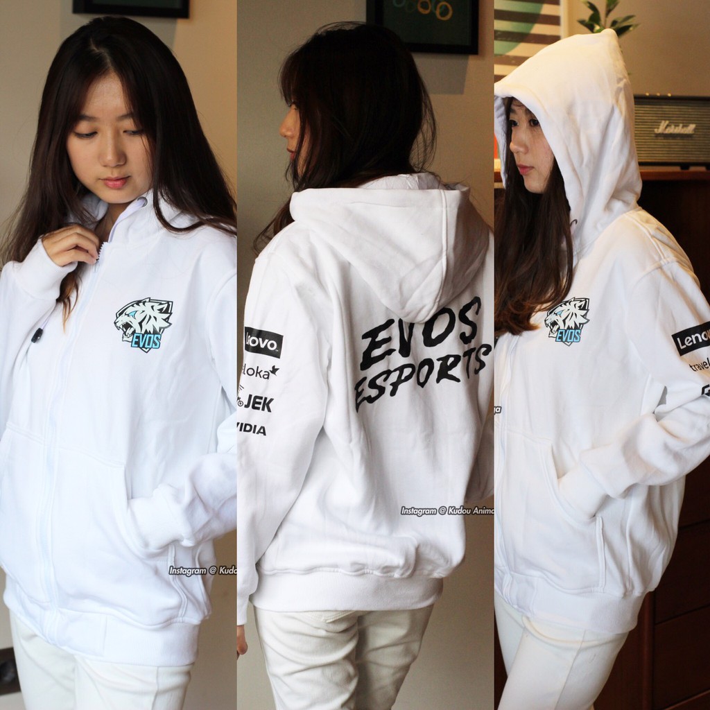 Jaket Gamers Evos white