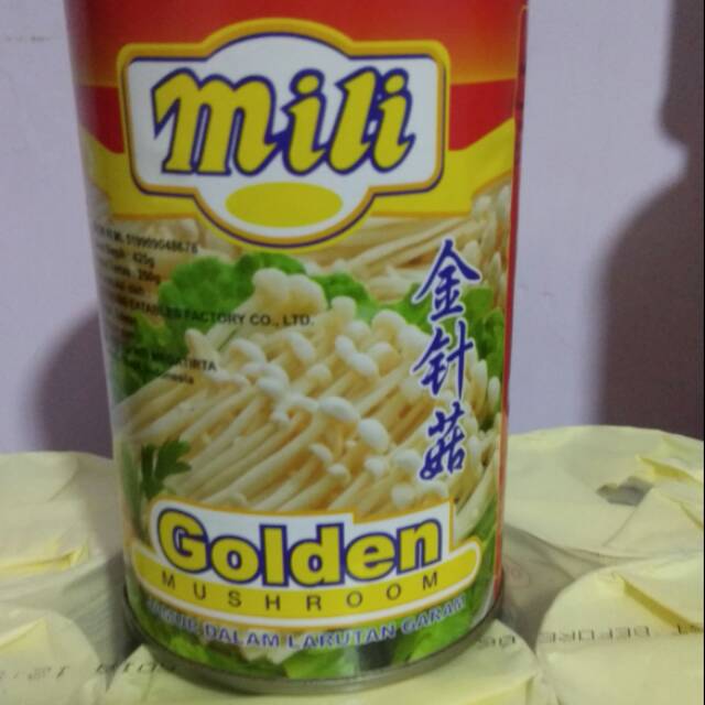

( P/O ) Mili Golden Mushroom ( Enoki ) / canned / jamur kaleng