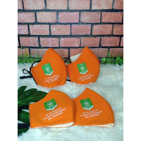 Masker Anak Duckbill Custom Logo dan Tulisan