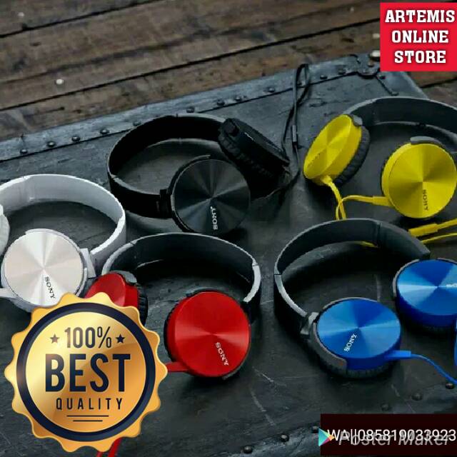 HEADSET SONY EXTRA BASS - HEADSET PC - HEADSET LAPTOP - HEADSET HANDPHONE