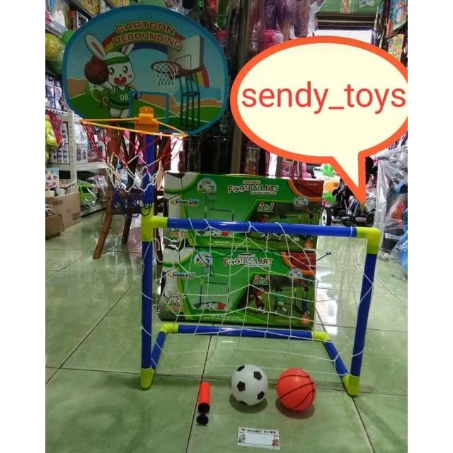 Portable 2in1 football and basketball