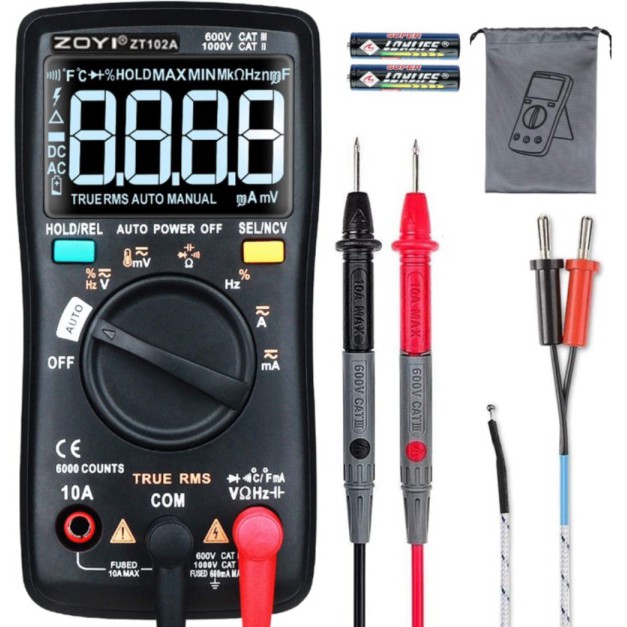 ZOYI ZT102 Digital Multimeter NCV CATIII Zotek Auto Range Multitester Jualmurah