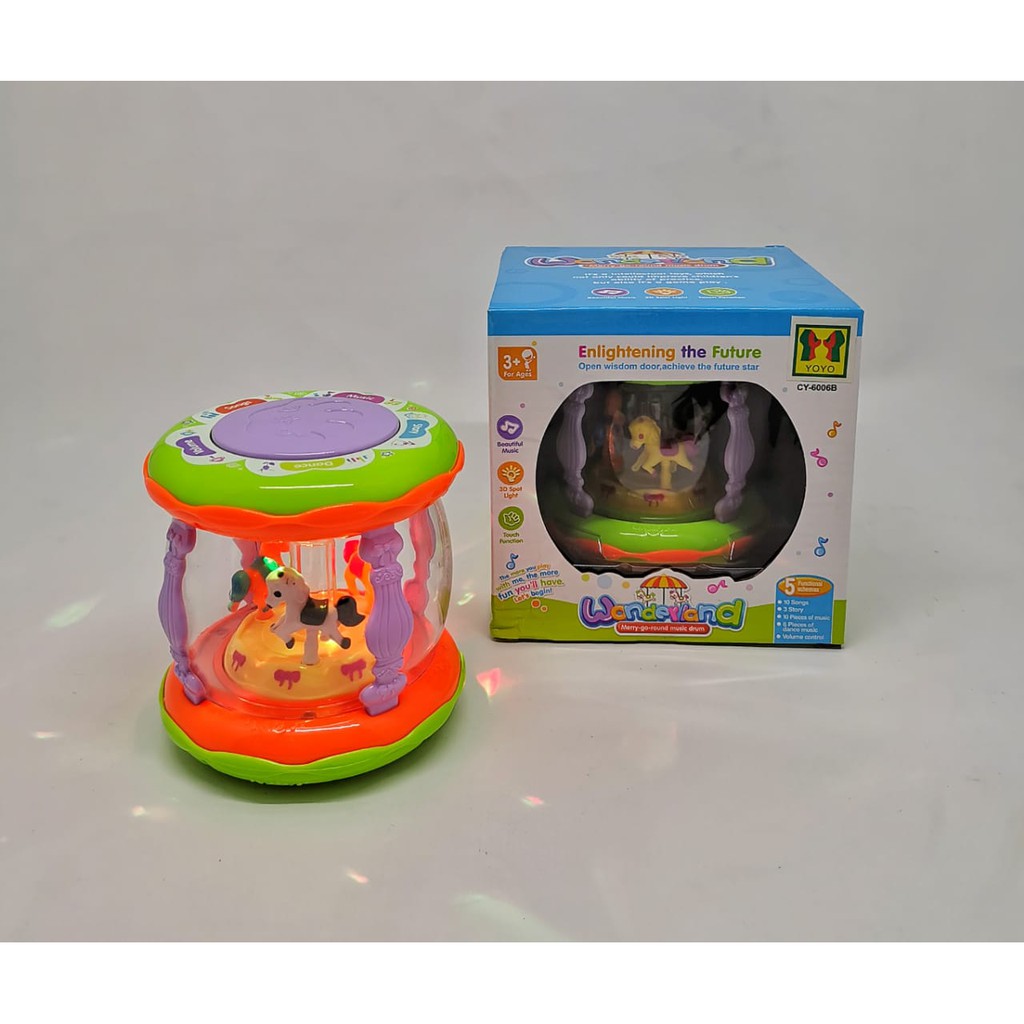 Mainan Bayi Wonderland Merry Go Round Music Drum Kecil