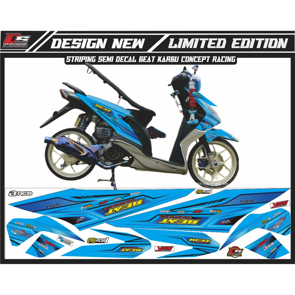 STRIPING VARIASI BEAT KARBU WARNA BIRU