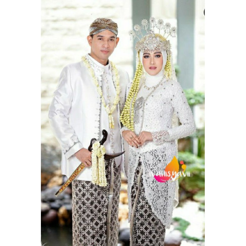 Sepasang Jarik Prodo Pengantin, Motif Kotak Putih (Lembaran/ INSTAN)