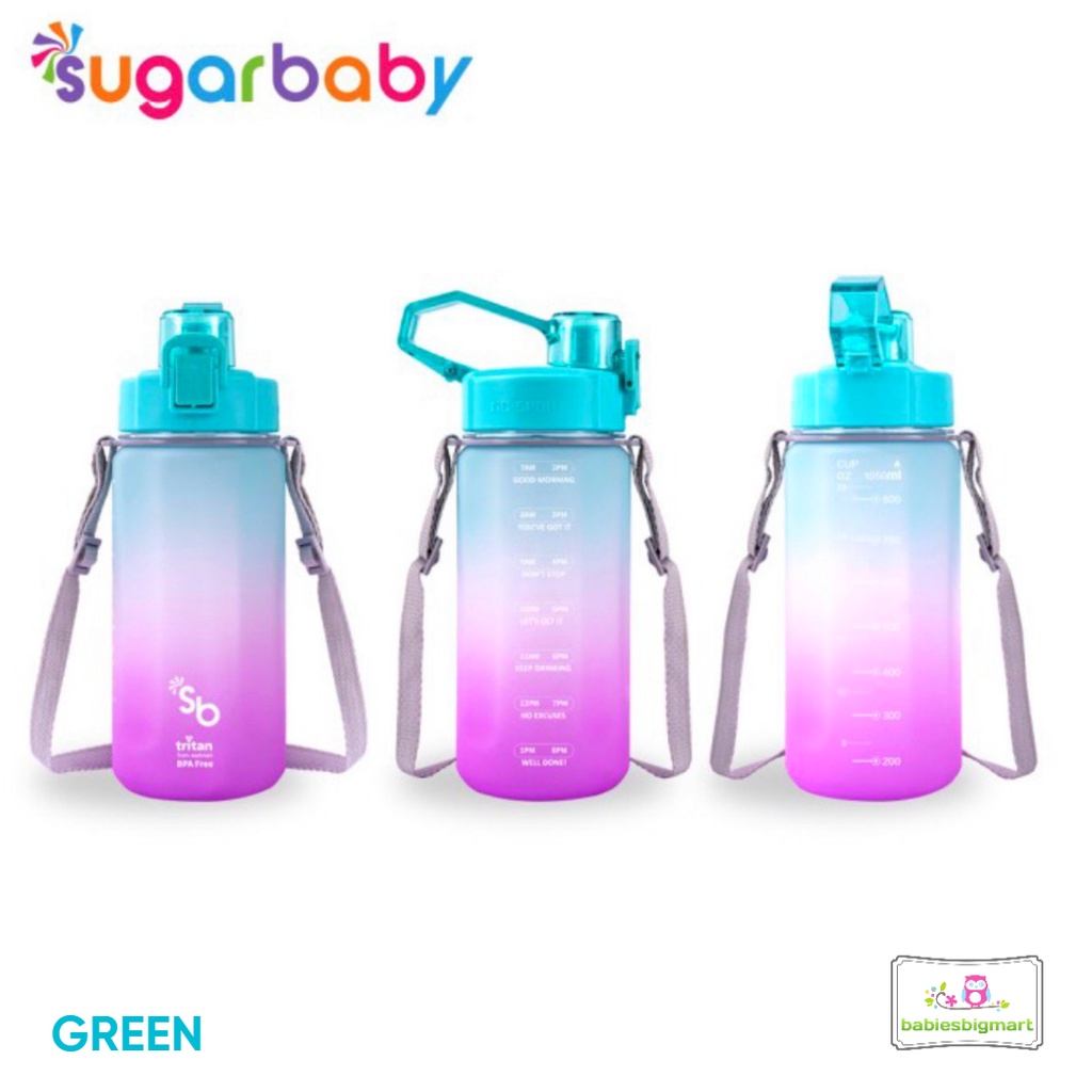 Sugarbaby Tritan Fit Bottle 2in1 Rainbow Botol Minum 1050ML NTFBR1050