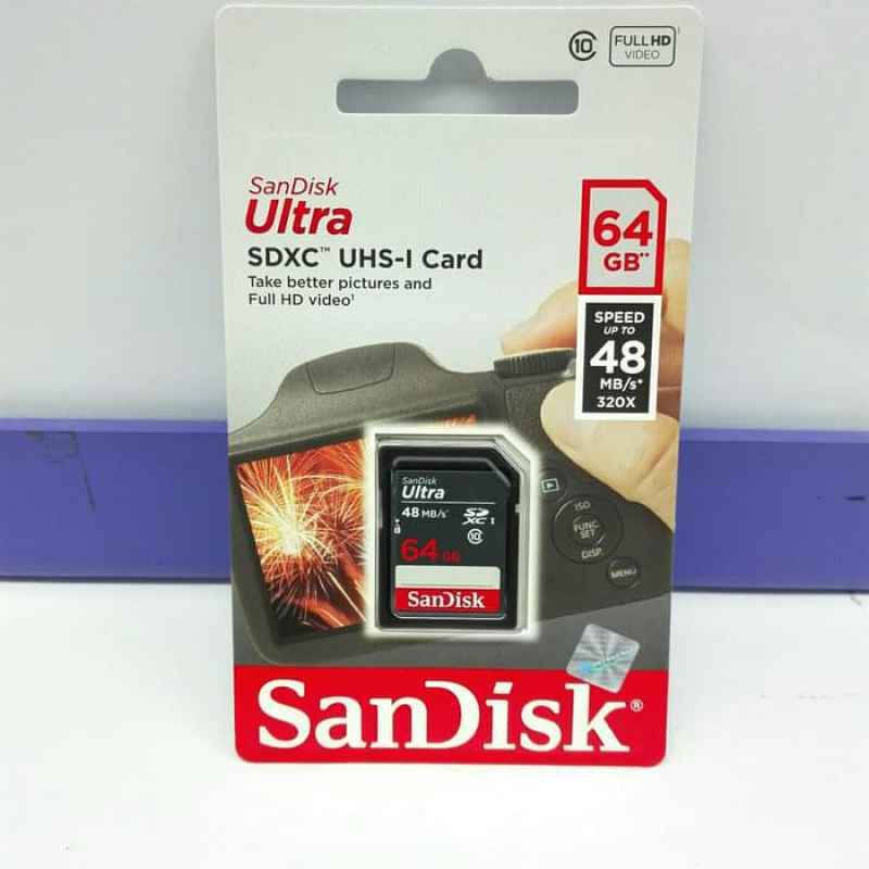 SanDisk ULTRA SDHC 64GB MEMORY CAMERA SD CARD 64GB- GARANSI RESMI ORIGINAL