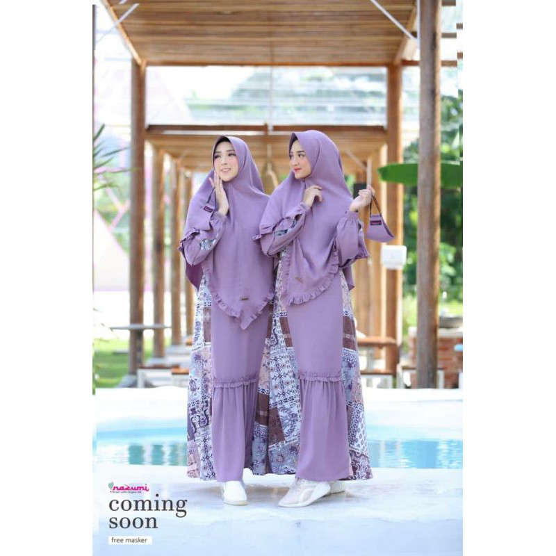 Ready Stock siap kirim Nayyara Gamis by Nazumi/Gamis Nazumi/Nayyara Gamis/Nazumi Ori/Gamis set murah