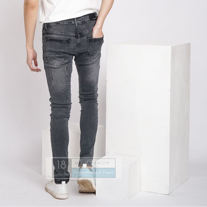 Smoke Grey Soft Jeans Murah Berkualitas! Celana Jeans Pria / Celana Panjang Pria / Celana Cowo Bagus