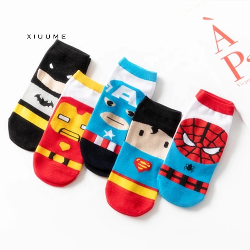 KAOS KAKI ANAK SD TK COWOK MOTIF KARAKTER SUPERHERO