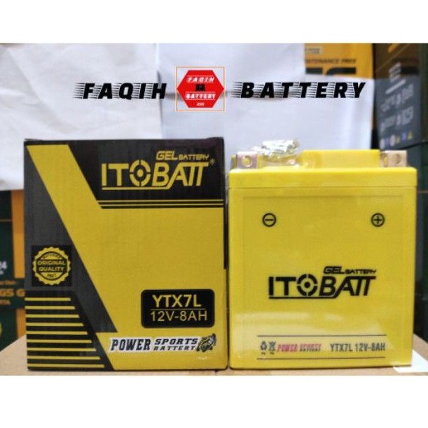 Aki Vespa Sprint ITOBATT GEL YTX7L-BS 12v 8Ah