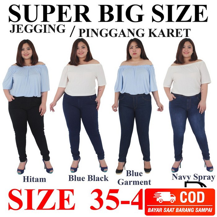 Hw Kc 5 Celana Jeans Wanita - Celana Panjang - Celana Levis Cewe  GR863 Sbx Big Size Pinggang Karet