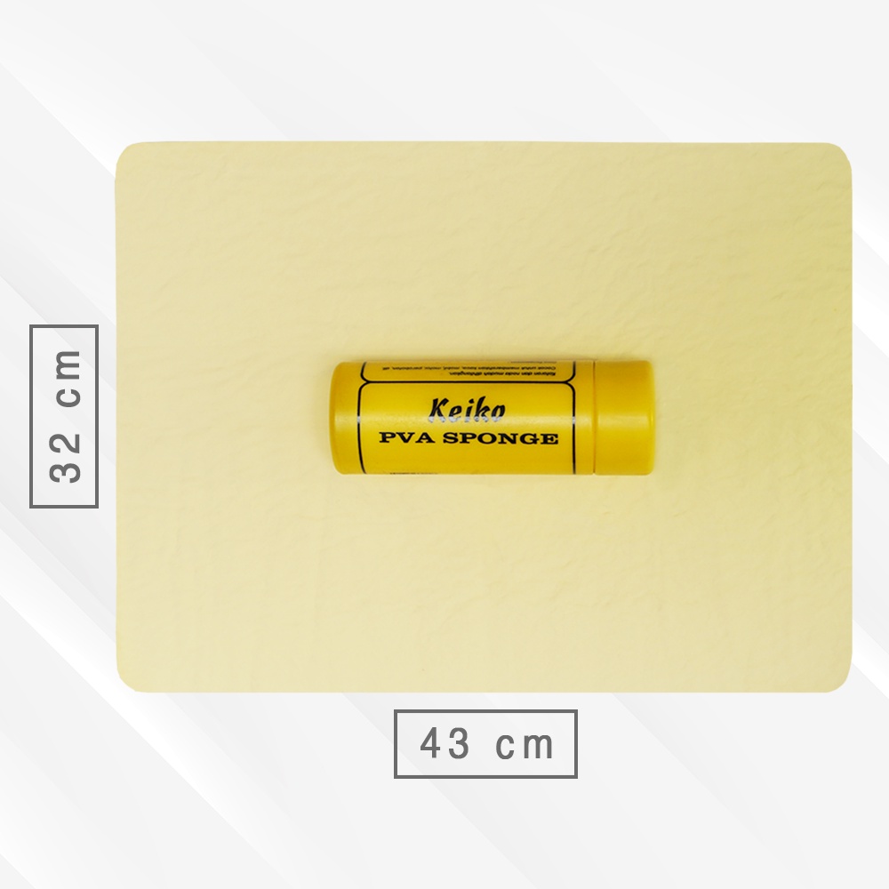 Kain Lap Plas Chamois Kanebo Canebo Mobil Motor Jumbo Besar 43x32cm Serbaguna Pembersih Serat Padat Sintetis Tebal Jendela Meja Kaca Original Premium Super Quality Keiko