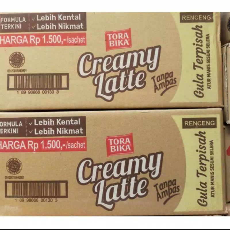 

Torabika Creamy Latte 1 Dus 12 Renceng x 10 Sachets
