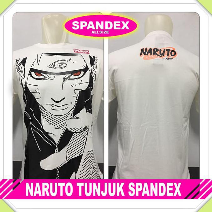 kaos baju distro kartun animasi NARUTO TUNJUK naruto - Putih, L