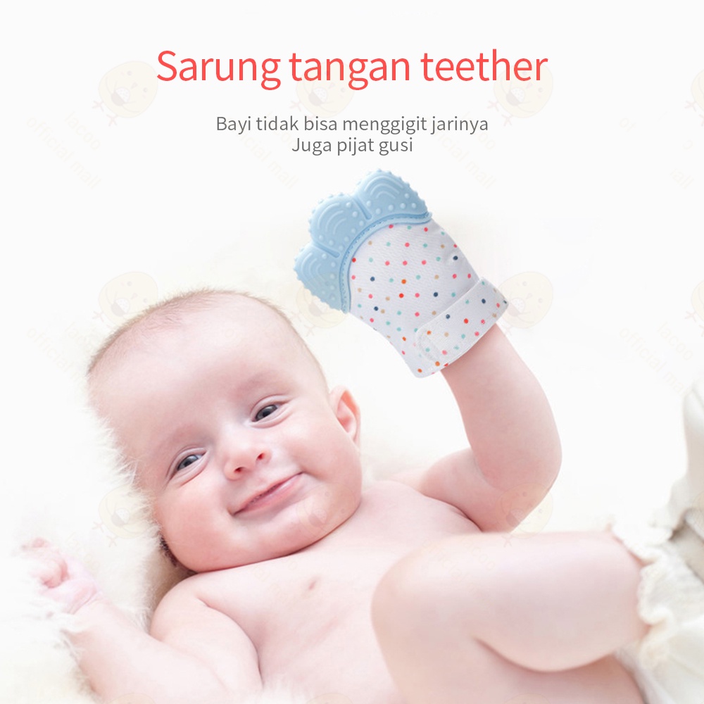 Lacoo Sarung tangan bayi mitten Teether gigitan bayi BPA Free 1PCS