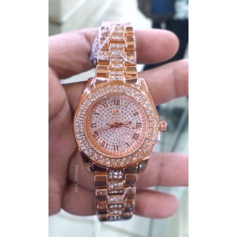 JAM TANGAN WANITA MOTIF PERMATA MIRETE ORIGINAL