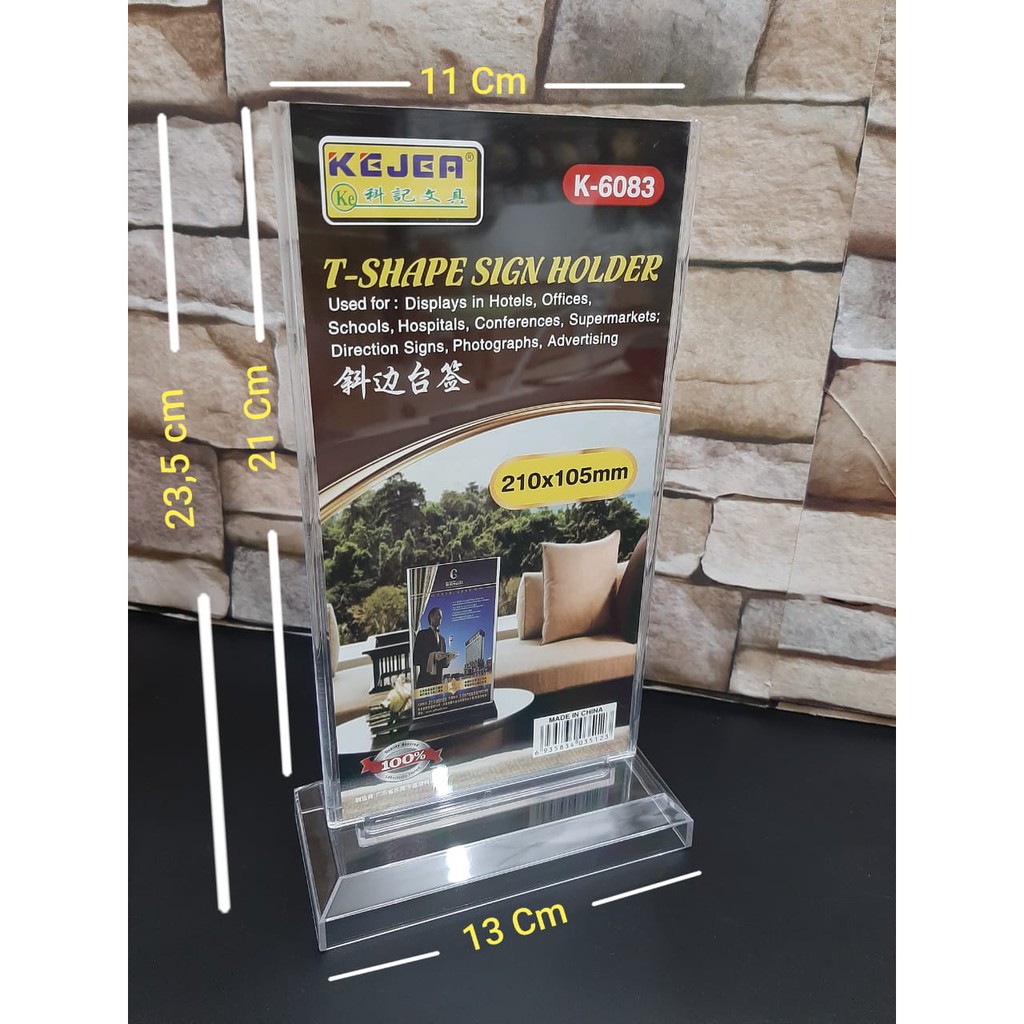 

T-Shape Sign Holder / Sign Holder Acrylic K-6083