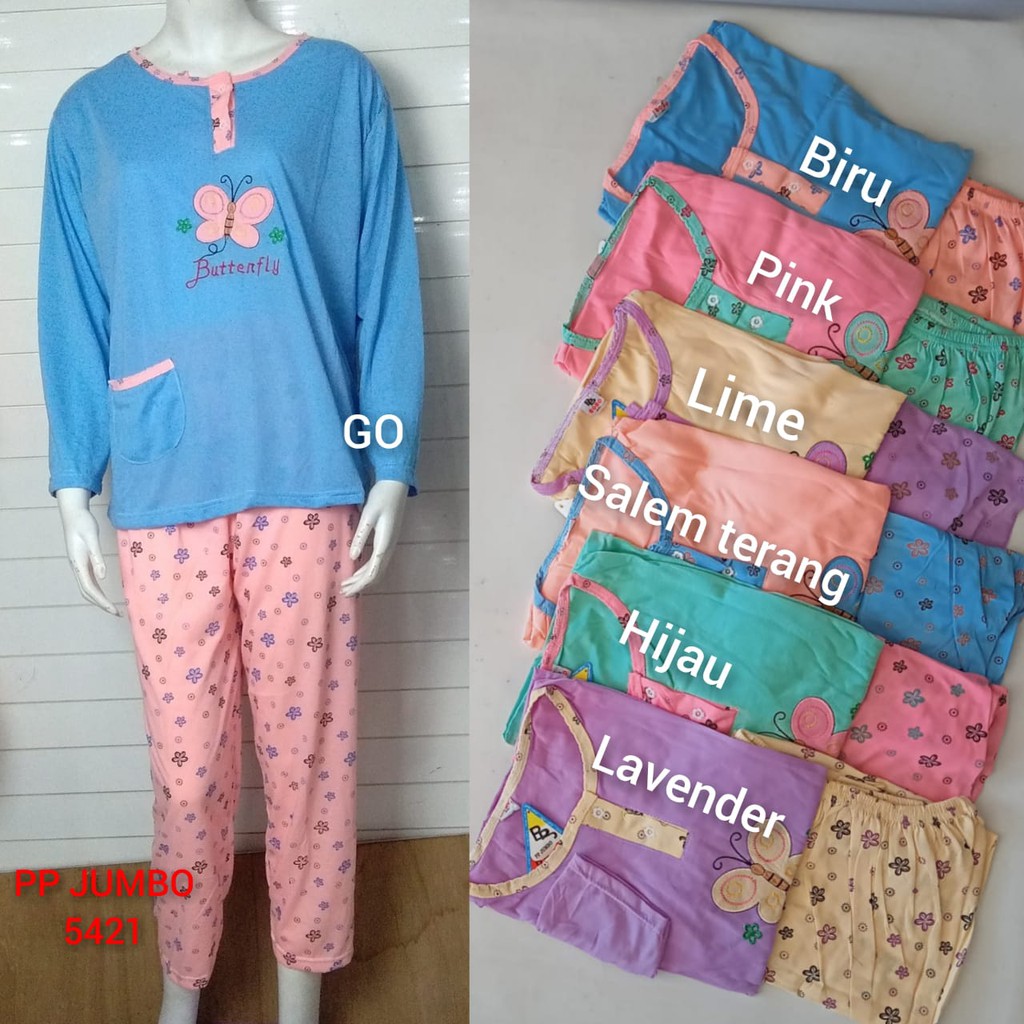 gos C BABYDOLL Bobo PP Dewasa Jumbo Setelan Baju Tidur Busui Celana Panjang Lengan Panjang Piyama