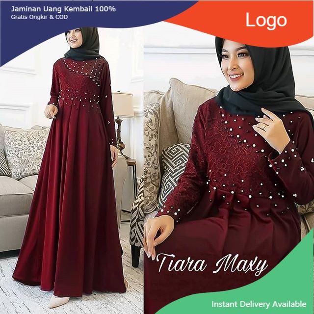 BISA COD / Gamis Jumbo 3XL 4XL / Gamis Terbaru 2020 Modern / Gamis Brukat Pesta Pernikahan / Gaun Ko
