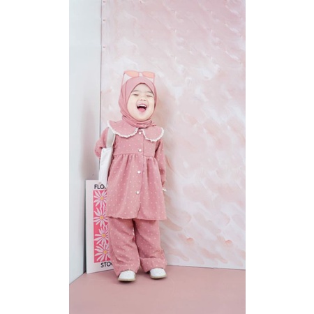 Safwa Setelan Baju Panjang Baju Muslim Anak Perempuan