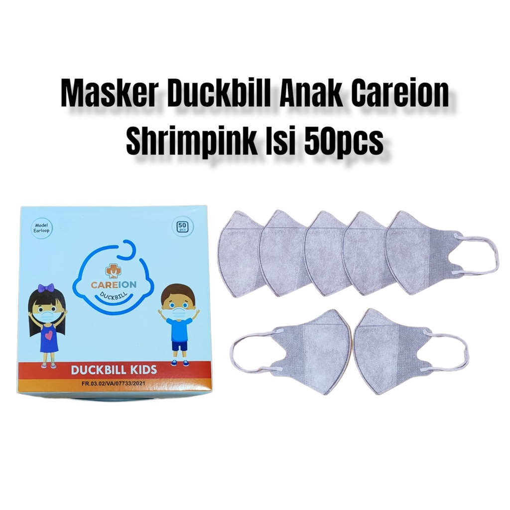 MASKER DUCKBILL ANAK MASKER ANAK DUCK BILL  DISPOSABLE 3D POLOS ISI 50