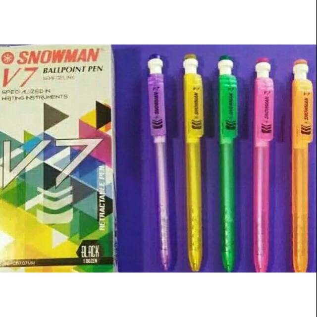 

Pulpens Tinta Semi Gel 0.7mm V7 Snowman