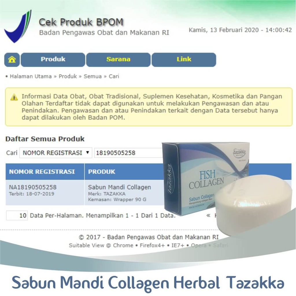 Sabun mandi fish collagen original tazakka untuk mengobati iritasi penuaan dini mencerahkan kulit