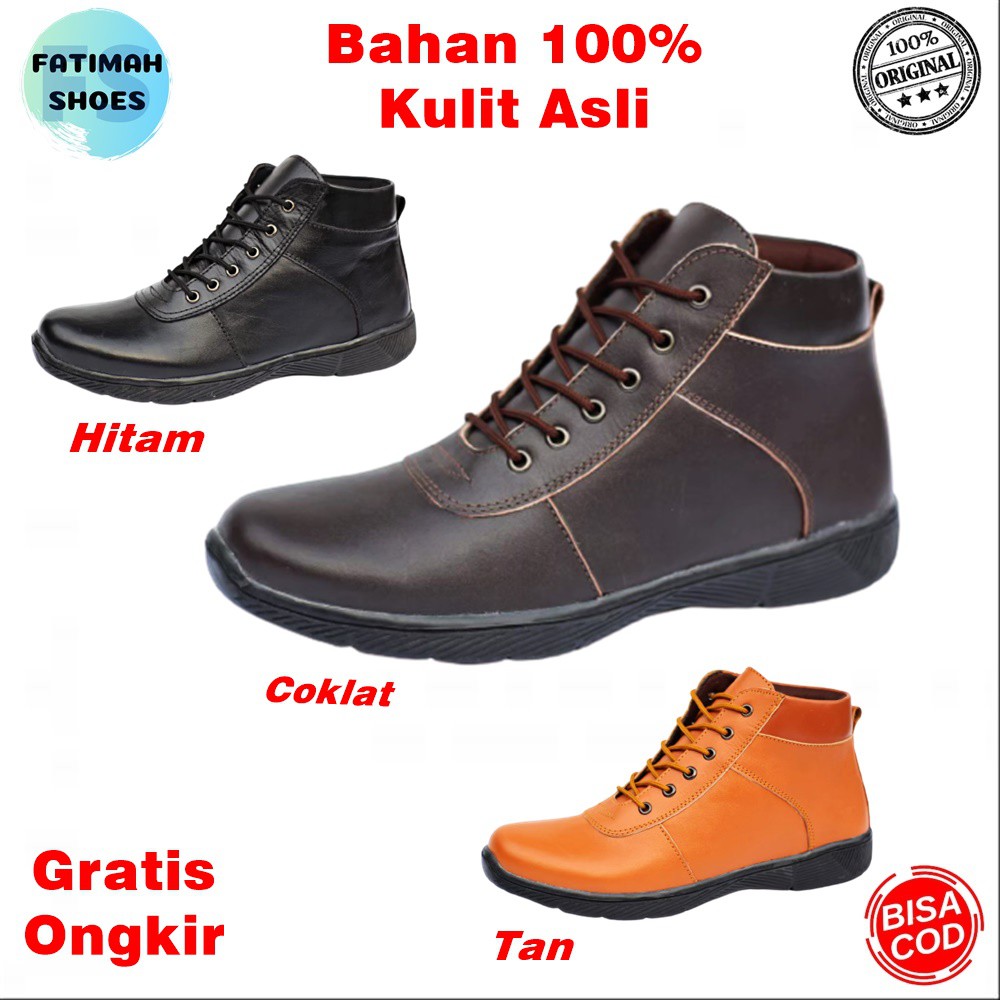 Sepatu Boots Pria Sepatu Kerja Pria Sepatu Casual Pria Sepatu Santai Pria Sepatu Kulit Asli Pria