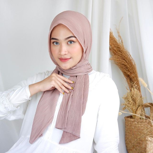 𝗖𝗮𝗿𝗲.𝗶𝗻 Pashmina Plisket Lidi Full Tanpa Garis Tengah 180x75 Ceruty Babydoll Premium QUALITY