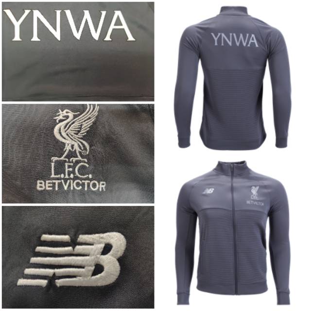 Jaket Bola Kaos Liverpool Elite Abu Grey Training 2019-2020 Grade Ori
