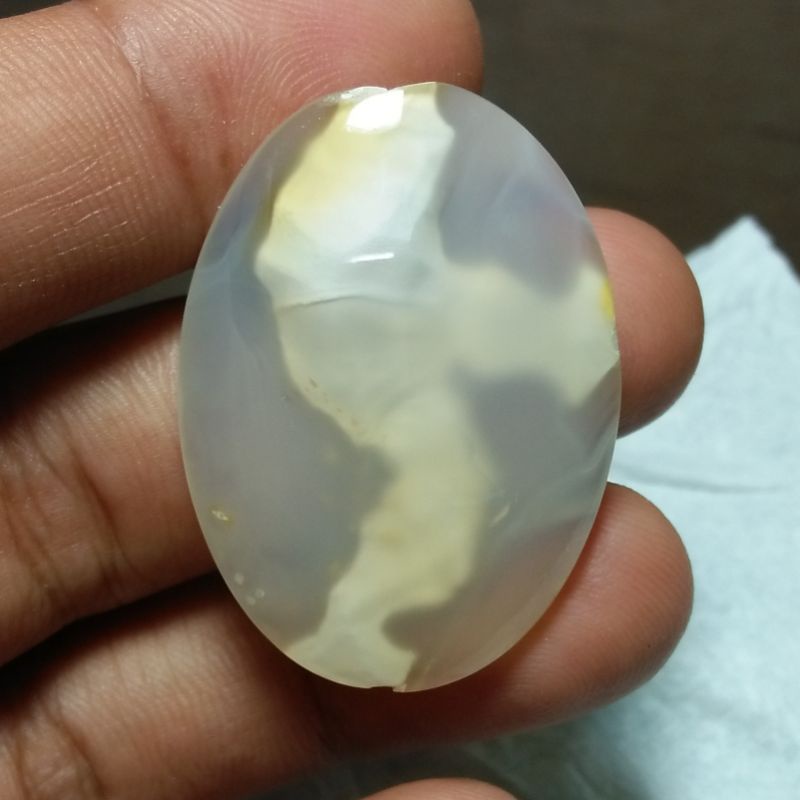Batu Iris Agate Motif - Kristal Gambar. Bukan Bacan Coklat Bacan Totol