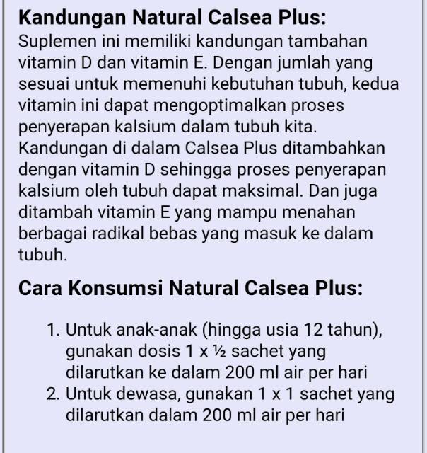 CALSEA plus PENINGGI BADAN
