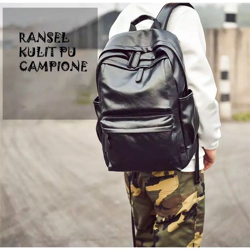 Tas Ransel Kulit Laptop  Import Original Pria/ wanita Nice