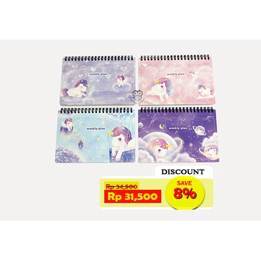 

[RESTOCK] Weekly Planner Unicorn